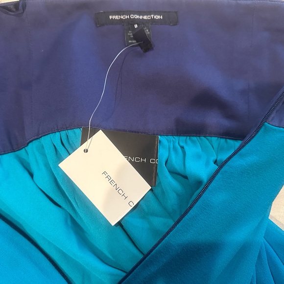 NWT French Connection Strapless Caribbean Blue Fast Hermionie Dress Size 8 - Picture 9 of 11